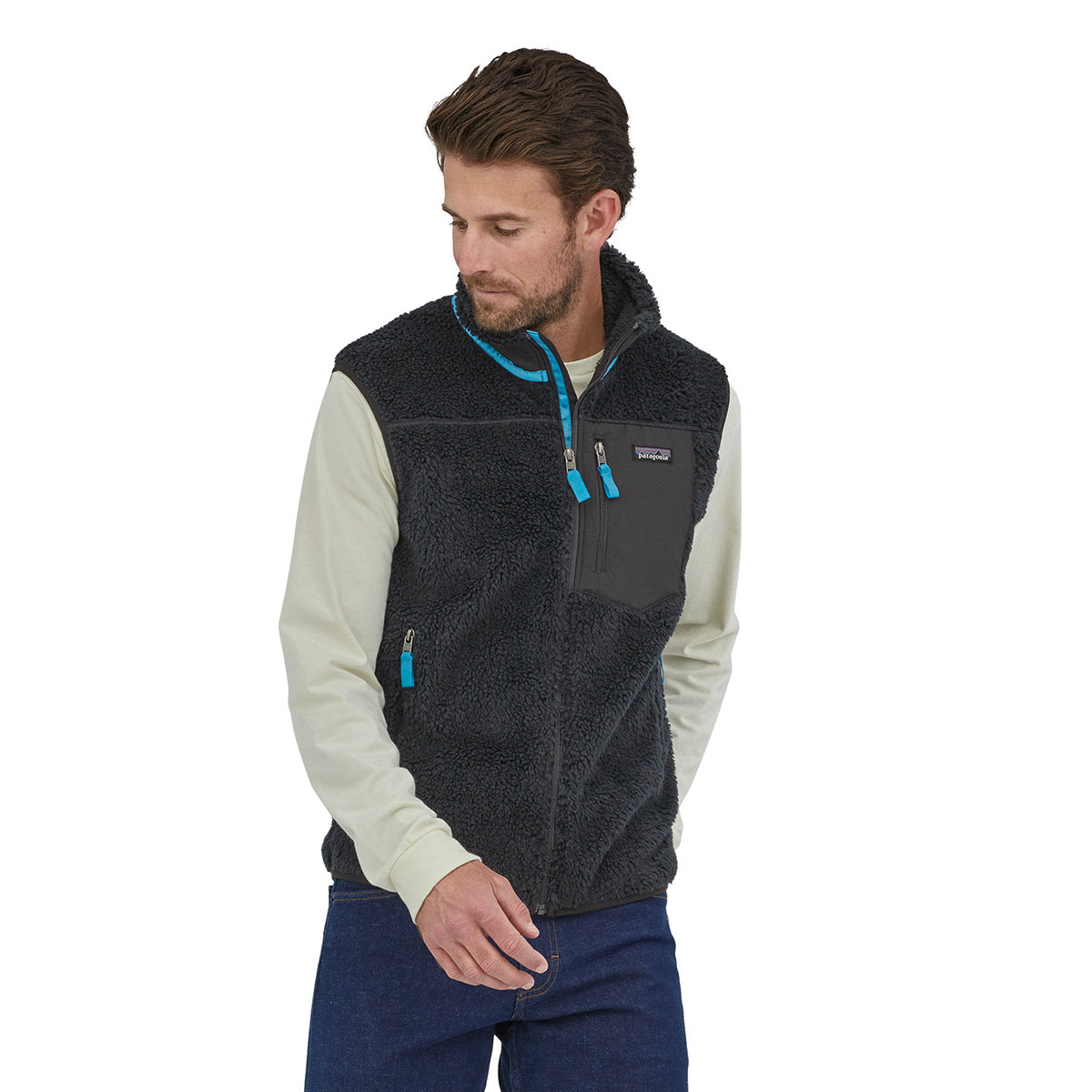 Gilet in pile Classic Retro-X® Fleece Pitch Blue