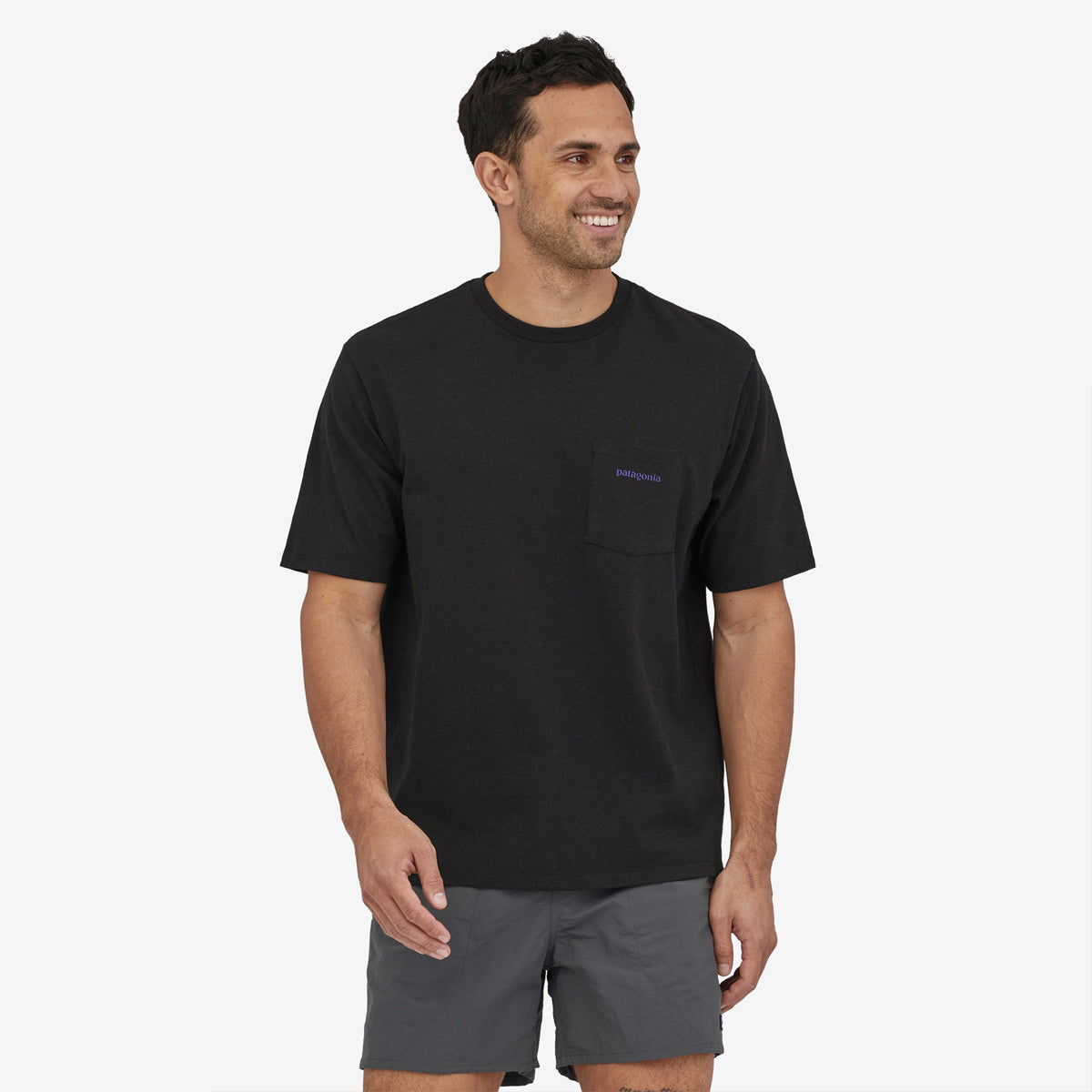 T-Shirt Boardshort Logo Pocket Responsibili-Tee Stone Blue