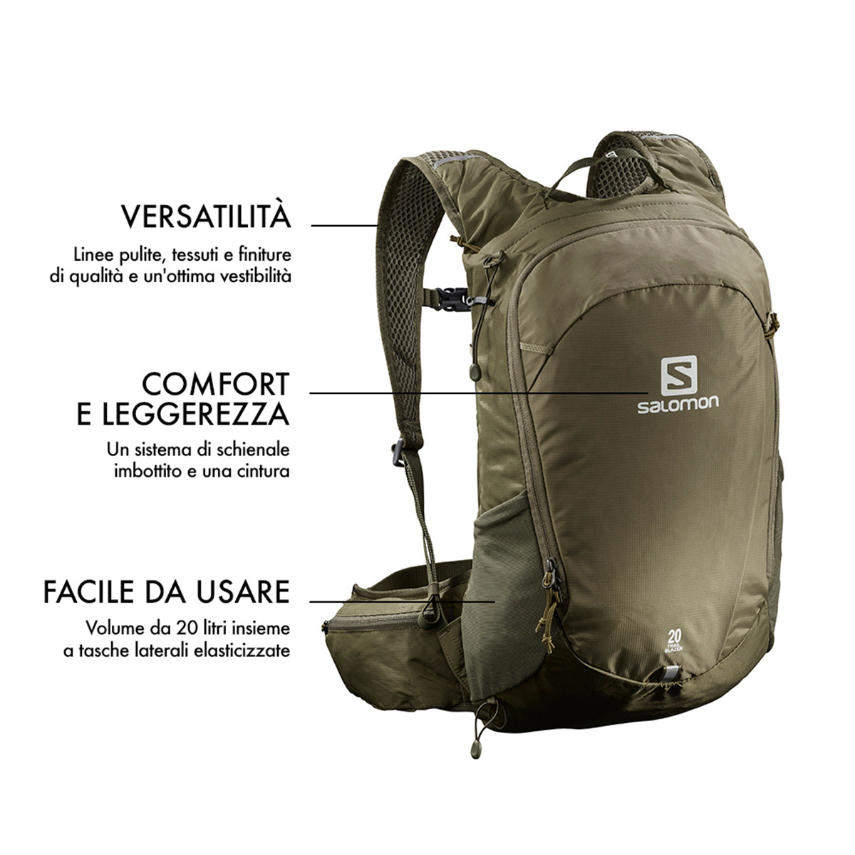 Zaino Trailblazer 20 Martini Olive Night Ebony