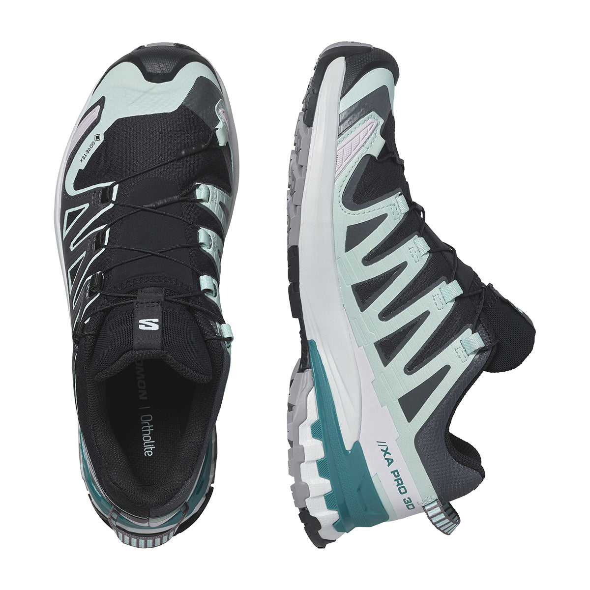 Scarpe Donna da trail running XA Pro 3D Gore-Tex Black Bleached Aqua Harbour Blue