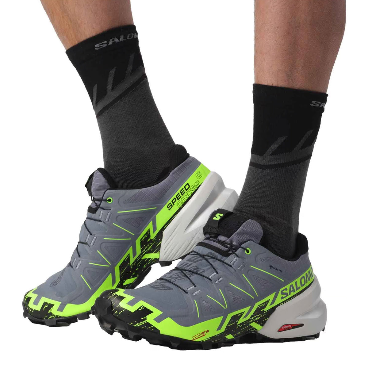 Scarpe da trail running Speedcross 6 Gore-Tex Flint Stone Green Gecko Black