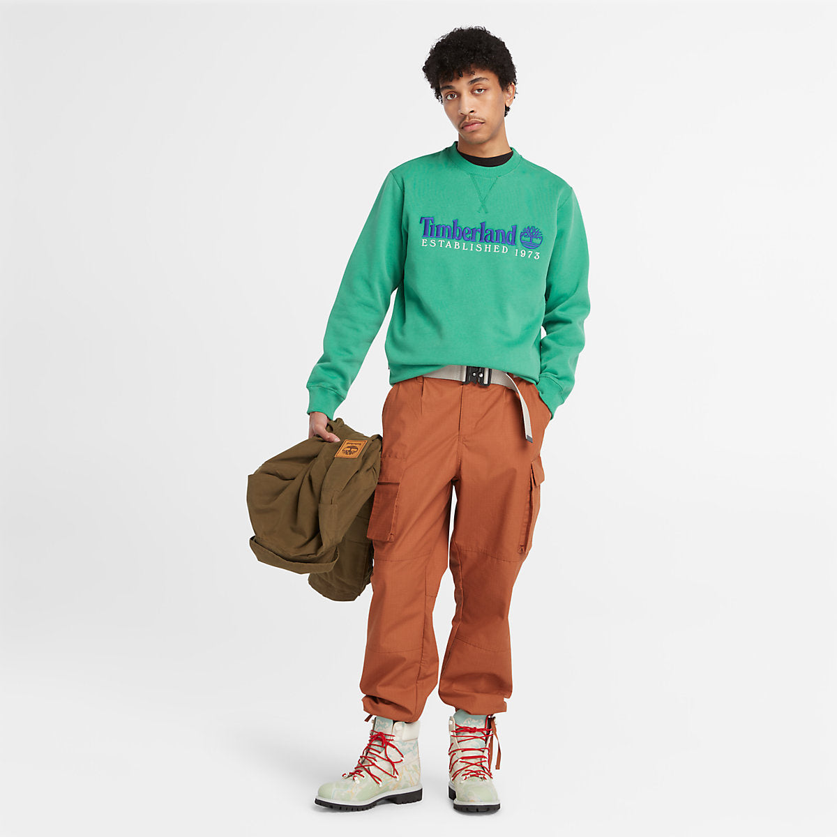 Felpa Girocollo con logo Celtic Green