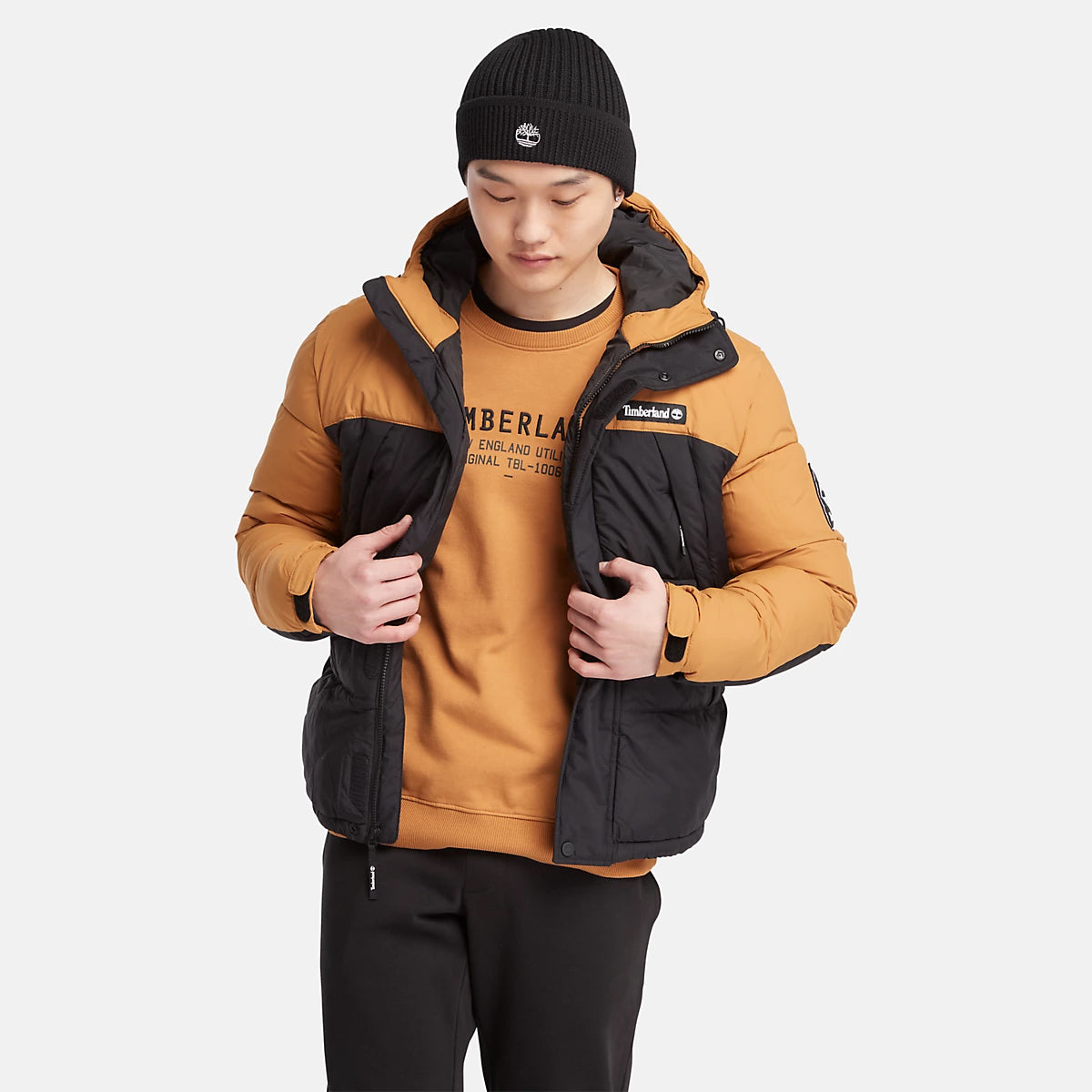 Piumino con cappuccio Outdoor Archive Wheat Boot Black