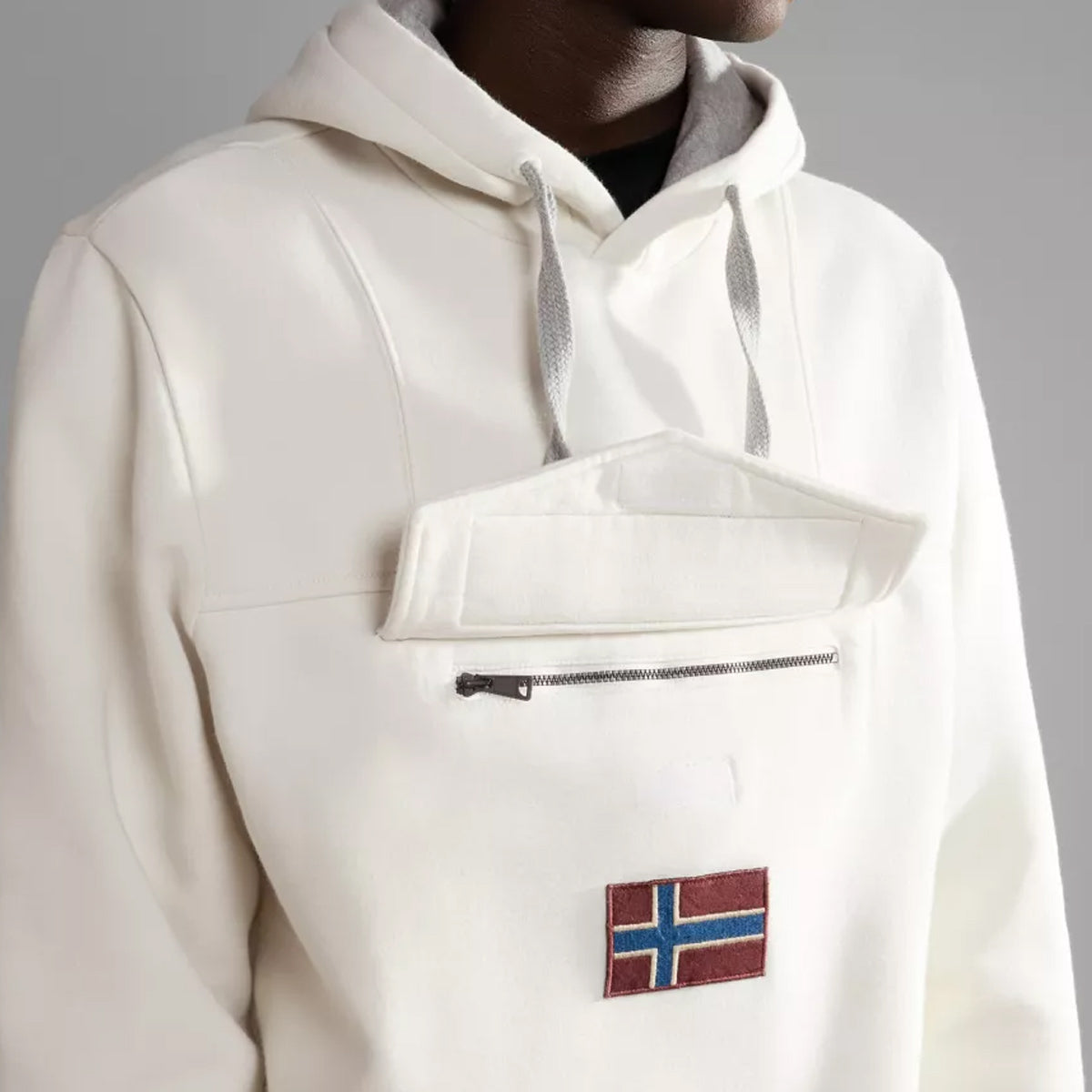 Felpa con cappuccio Burgee White Whisper