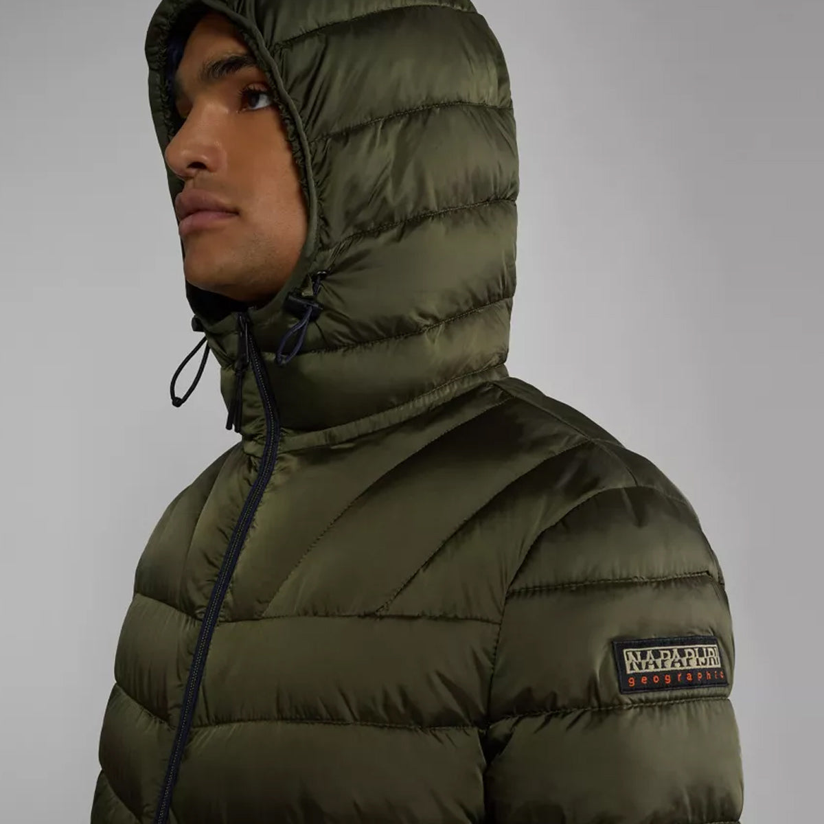 Piumino con cappuccio Aerons Green Depths