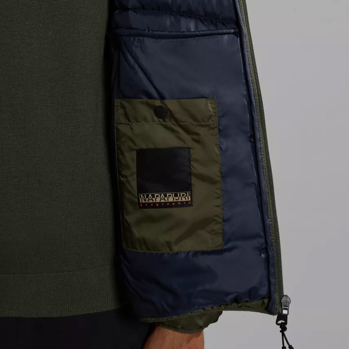 Piumino con cappuccio Aerons Green Depths