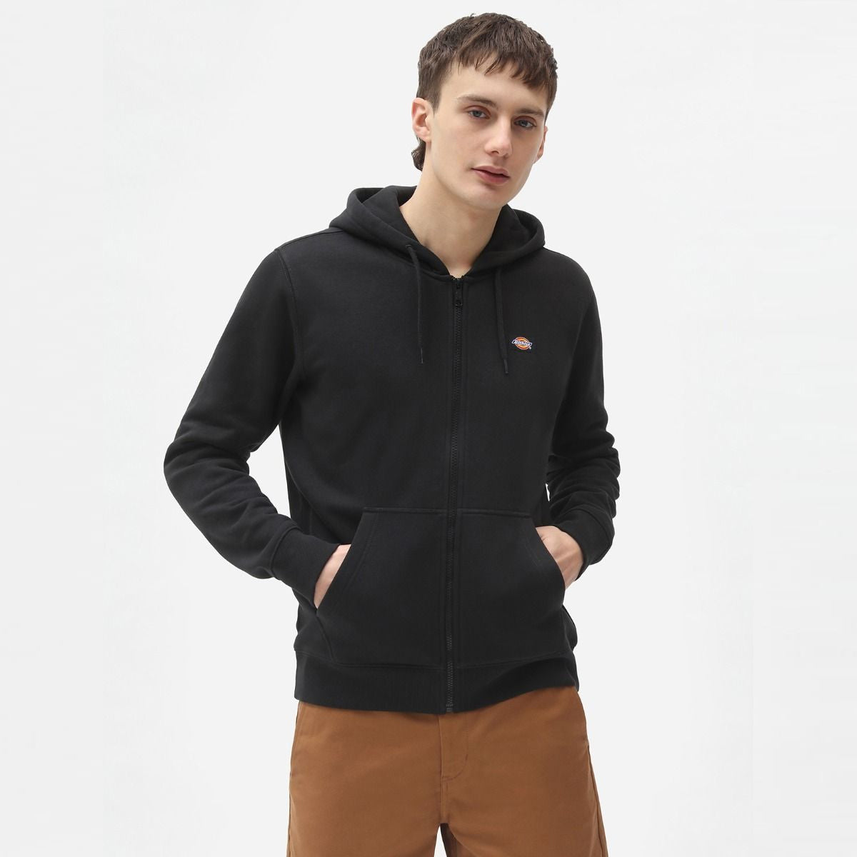 Felpa con zip e cappuccio Oakport Black