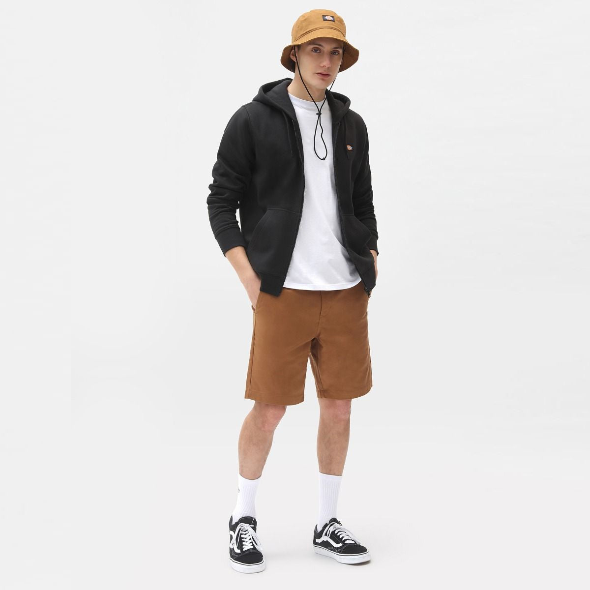 Felpa con zip e cappuccio Oakport Black