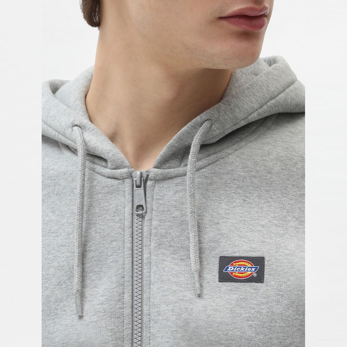 Felpa con zip e cappuccio Oakport Grey Melange