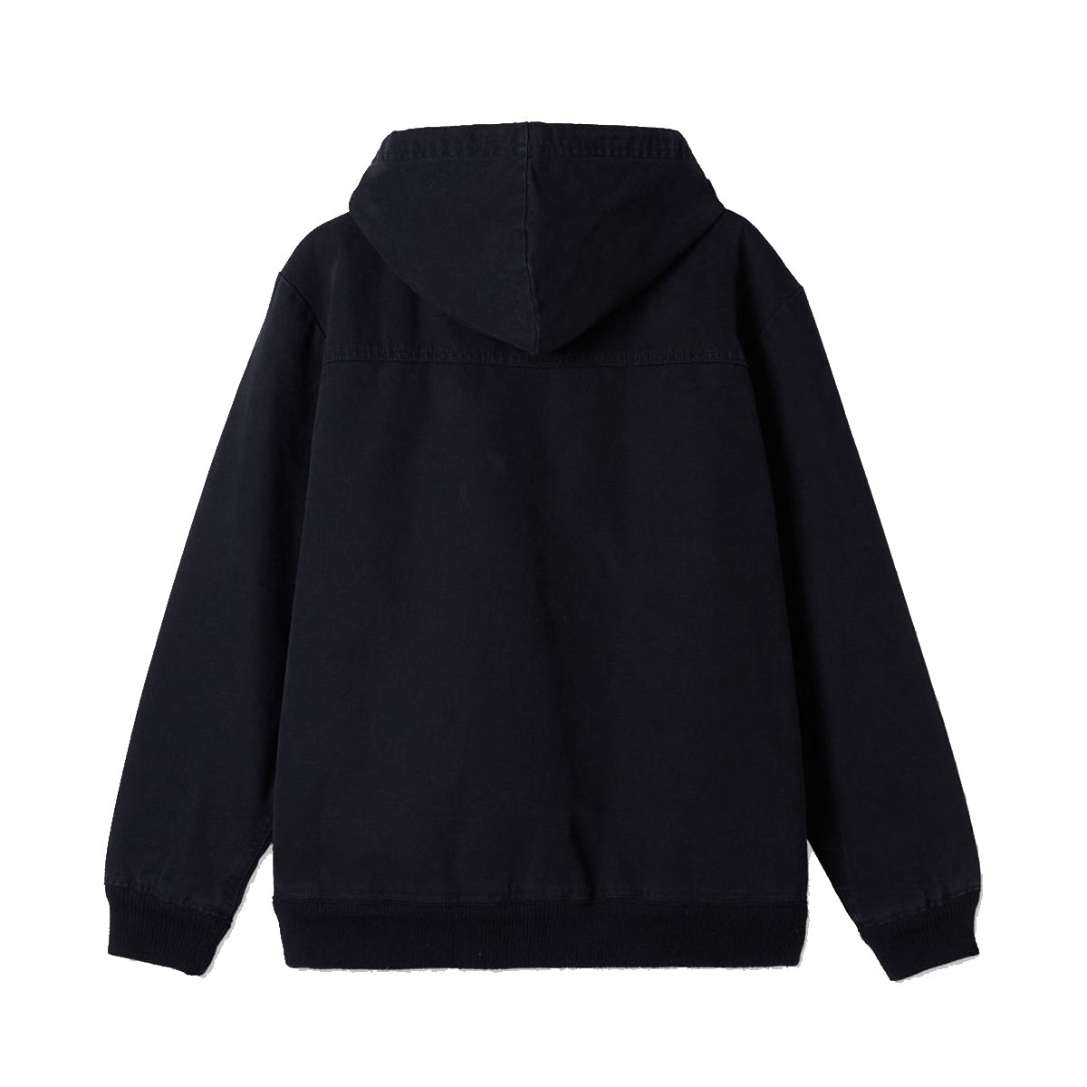 Giacca con cappuccio in cotone Washed Black