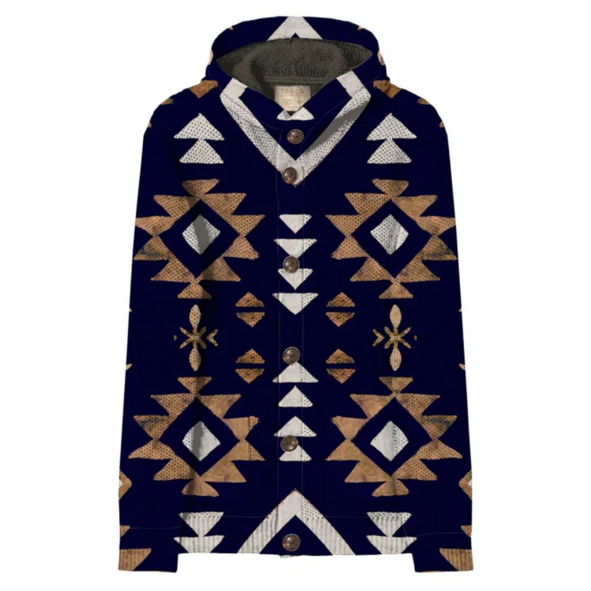 Cardigan Hoodie Perù Uxmal Navy
