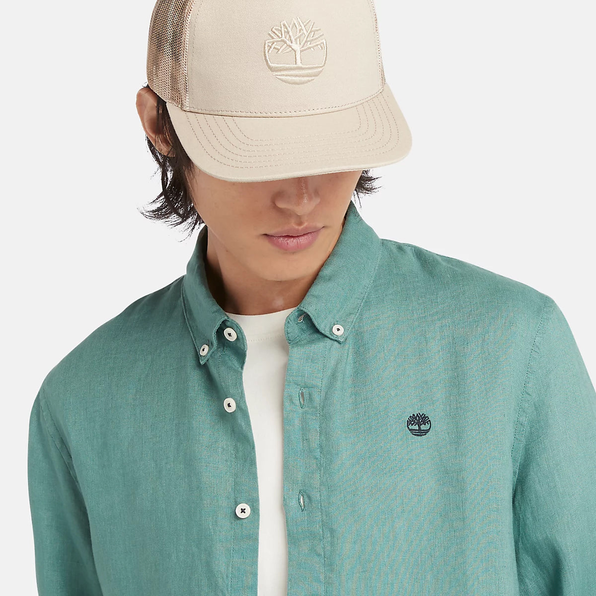 Camicia in lino Mill Brook Sea Pine