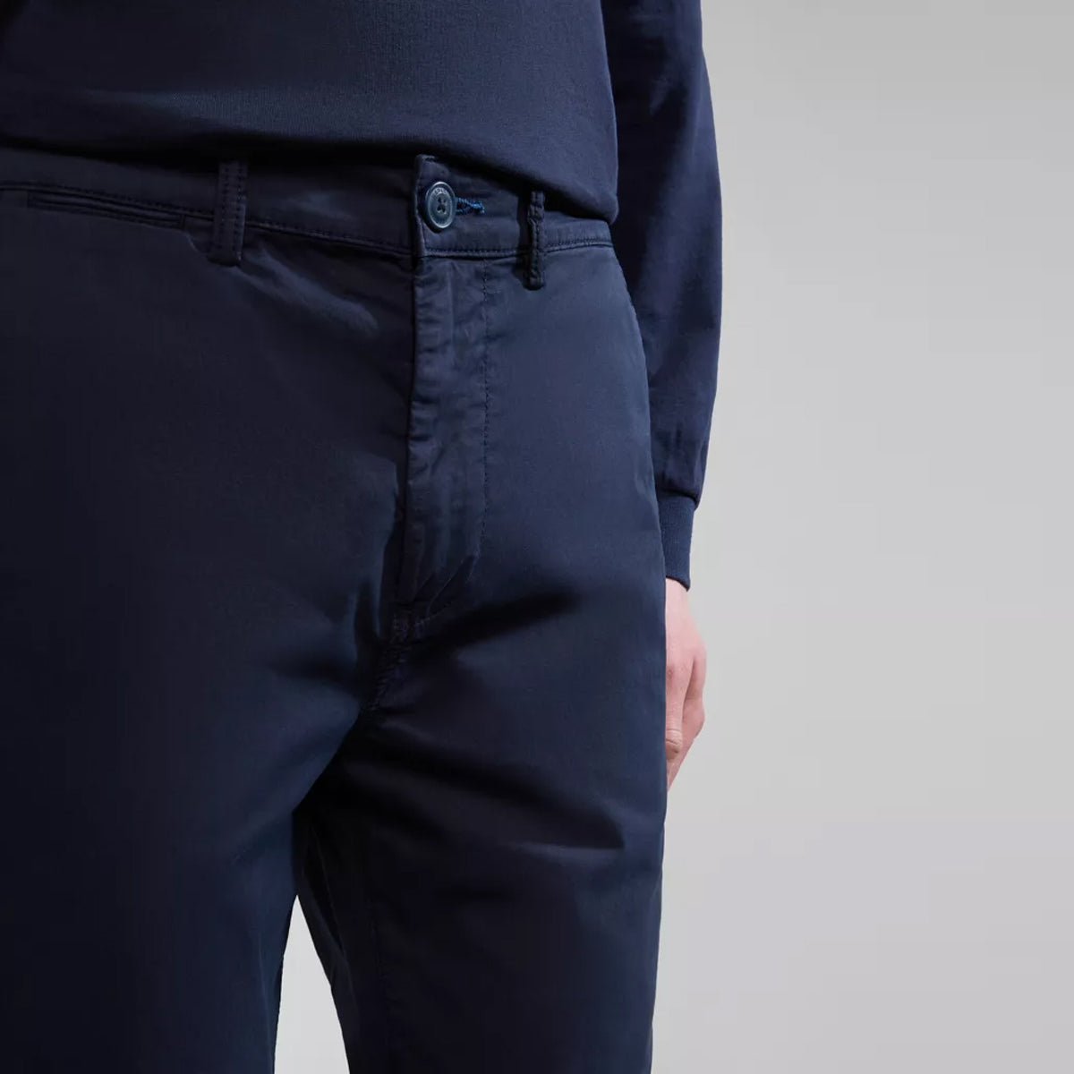 Pantaloni Chino Estivi Puyo Blu Marine