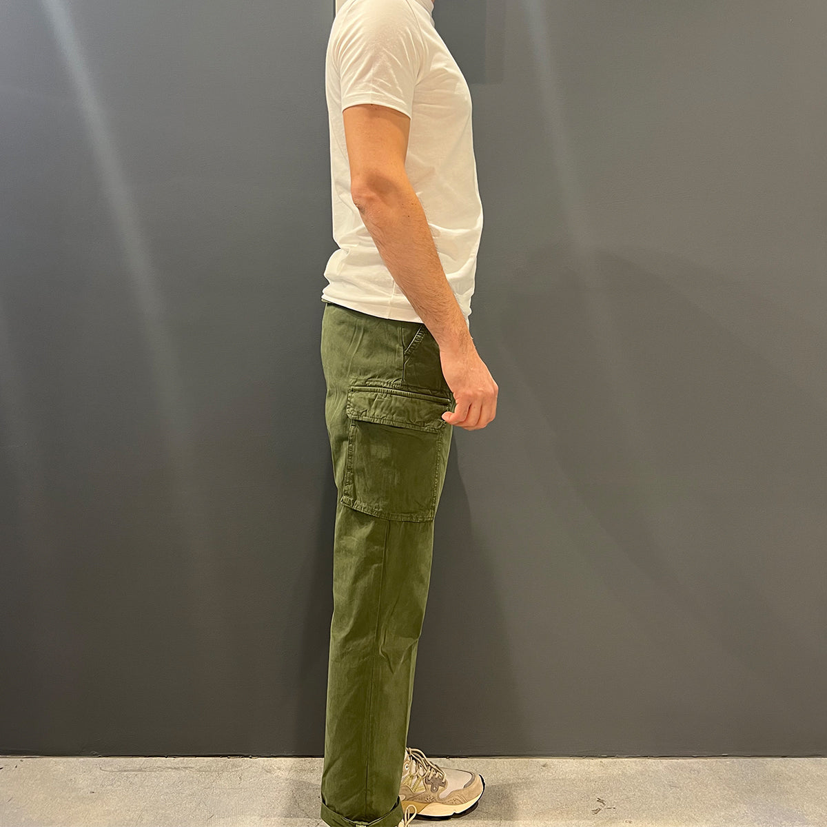 Pantaloni Gary Utility Cargo Over Army Green