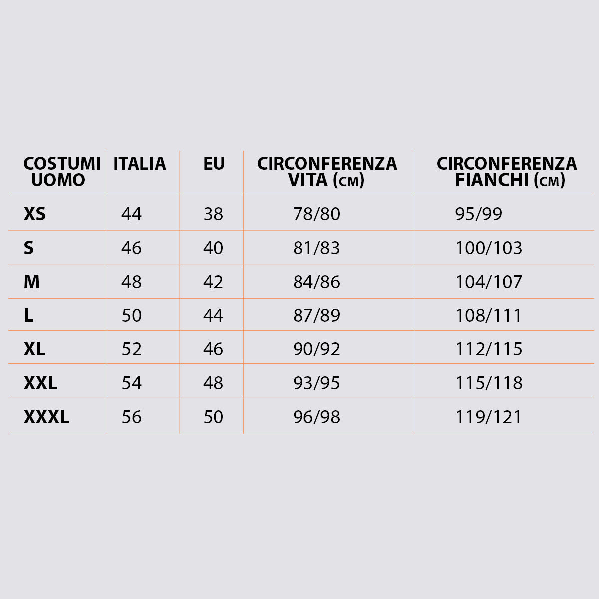 Costume Corto Iconic Fluo Orange