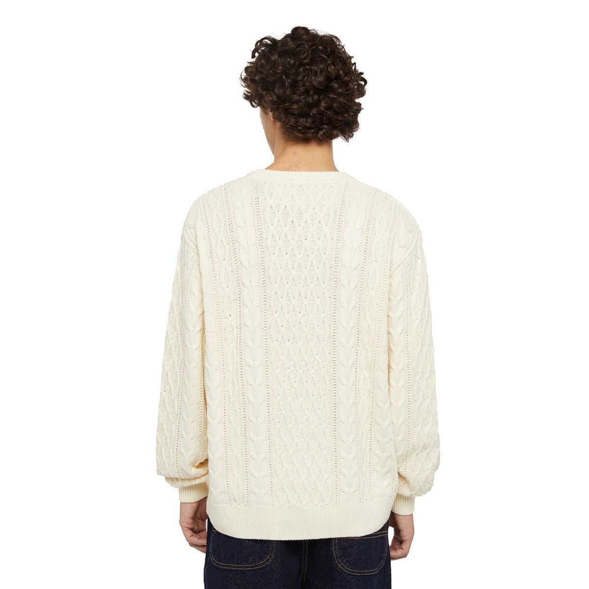 Maglione Script Cable Whitecap Gray