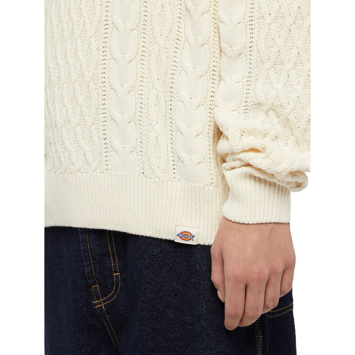 Maglione Script Cable Whitecap Gray