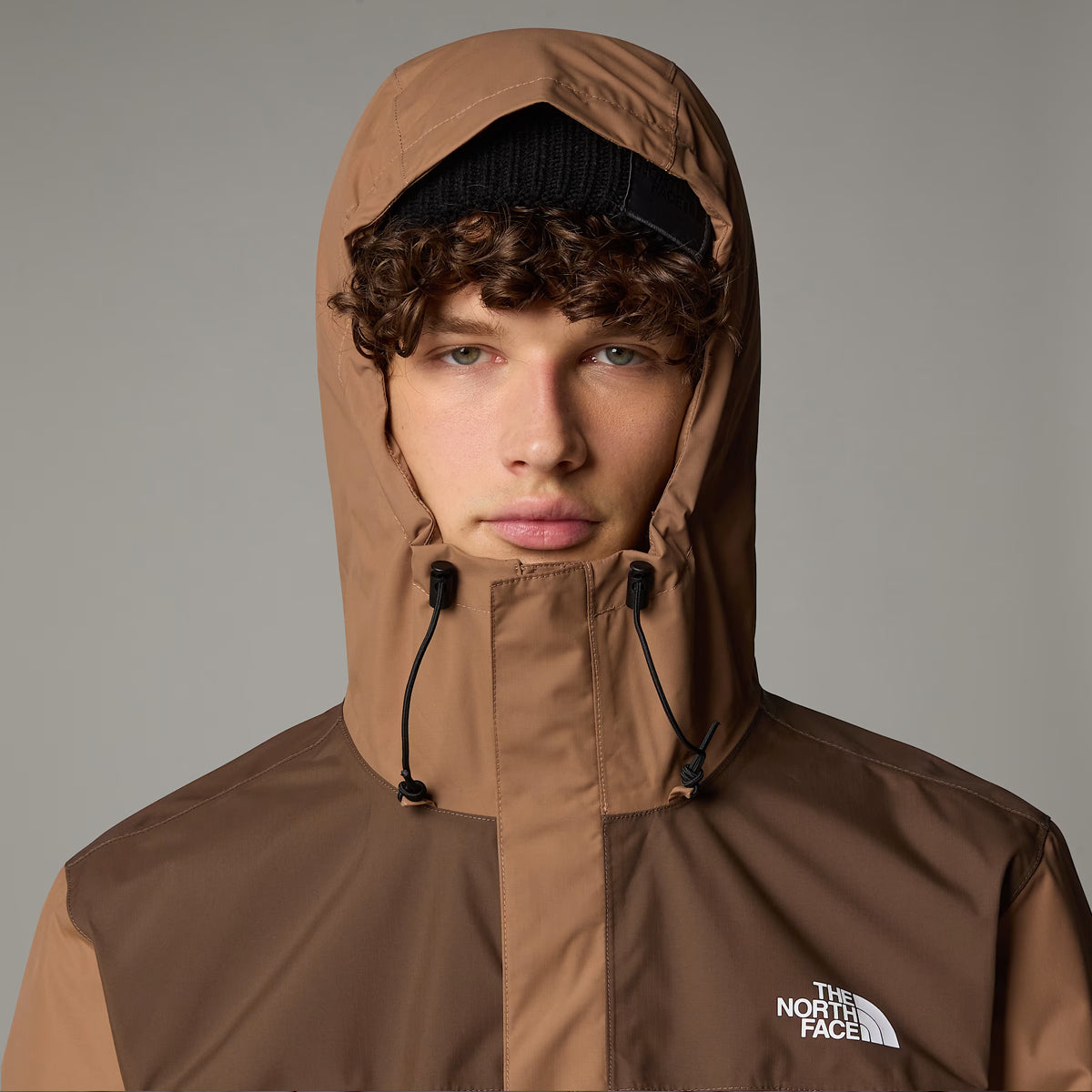 Giacca con cappuccio Antora Latte Smokey Brown