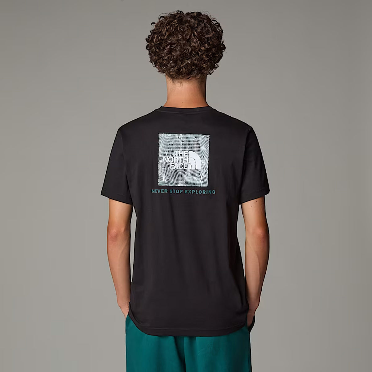 T-Shirt NSE Box TNF Black Deep Nori Trail Grid