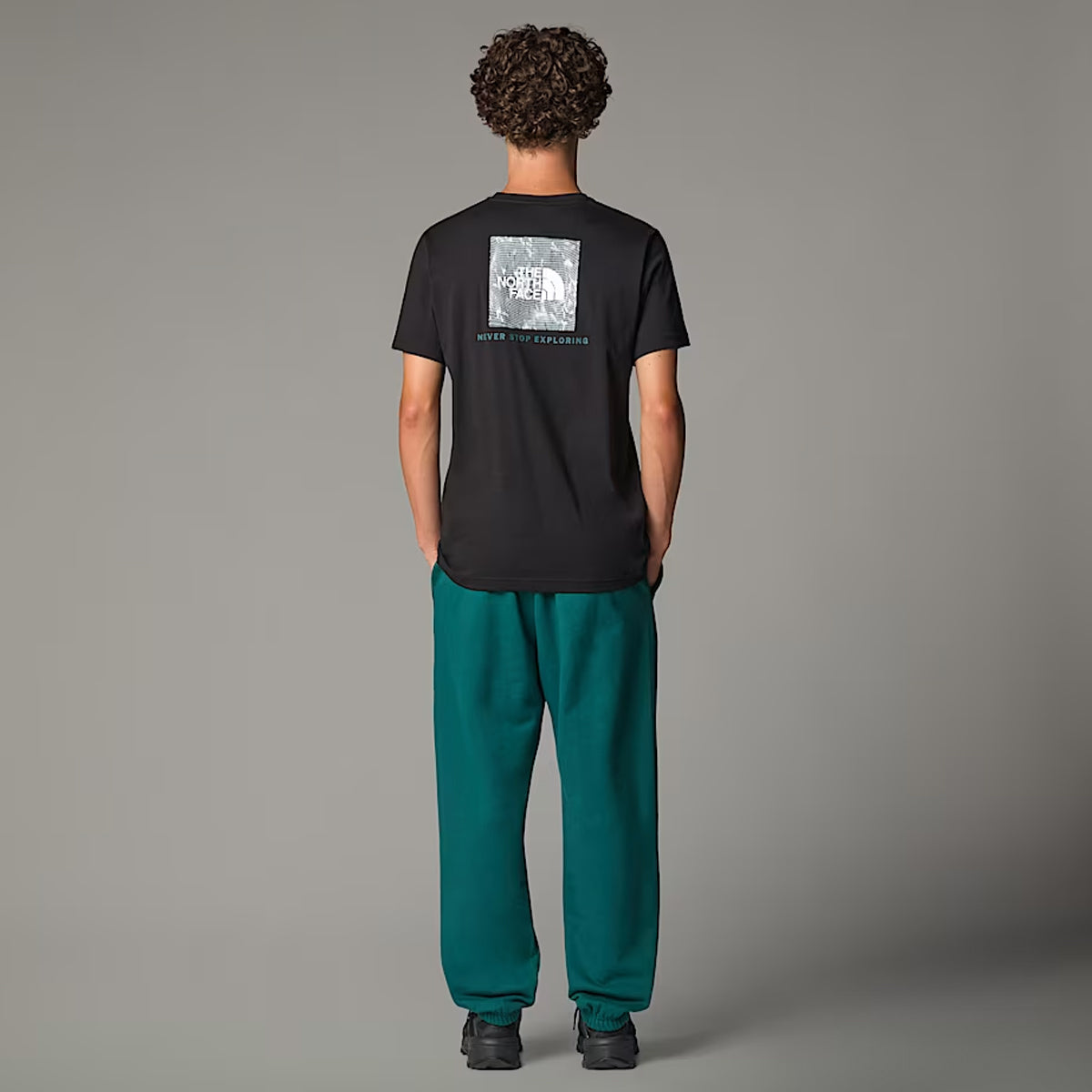 T-Shirt NSE Box TNF Black Deep Nori Trail Grid