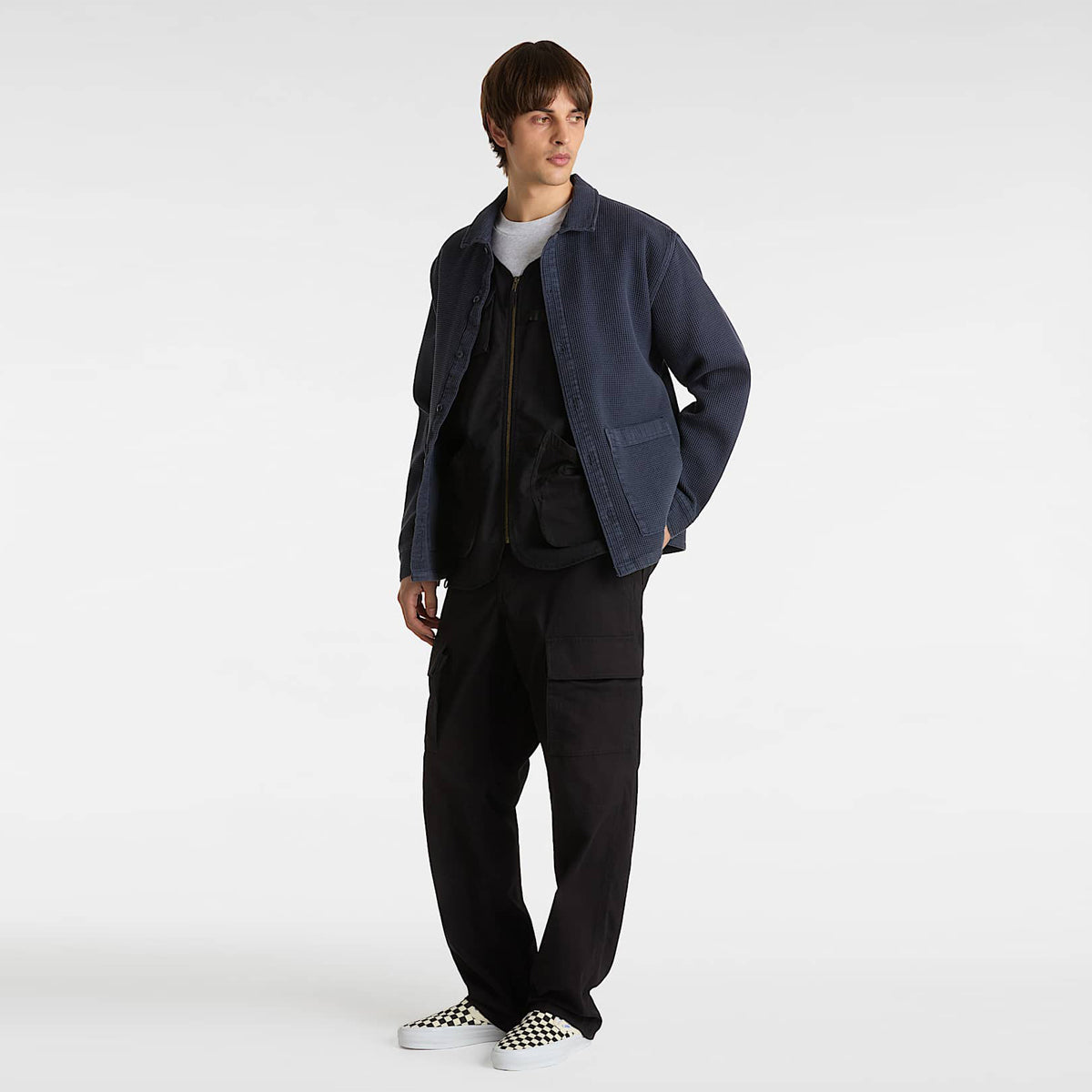 Pantaloni Fatigue Cargo Loose Tapered Black