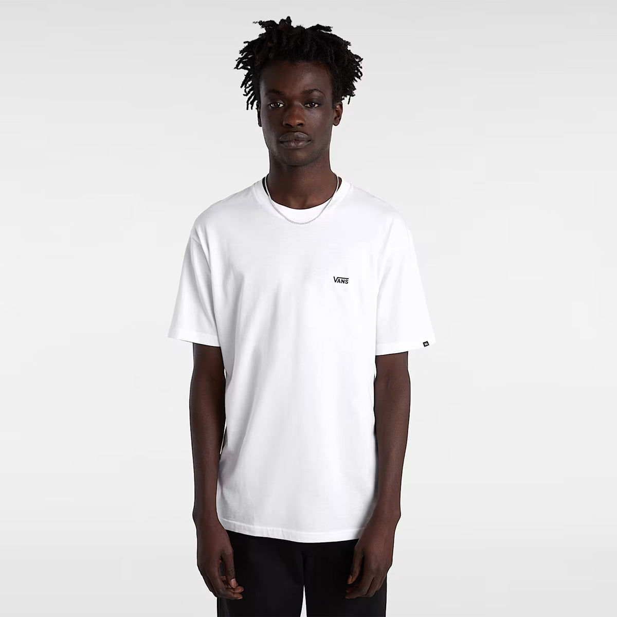 T-Shirt Left Chest Logo White Black