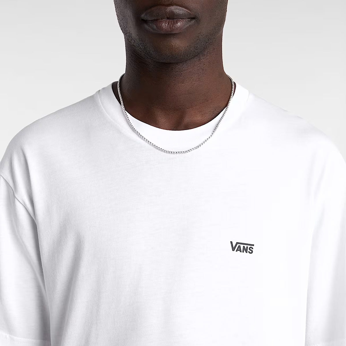 T-Shirt Left Chest Logo White Black