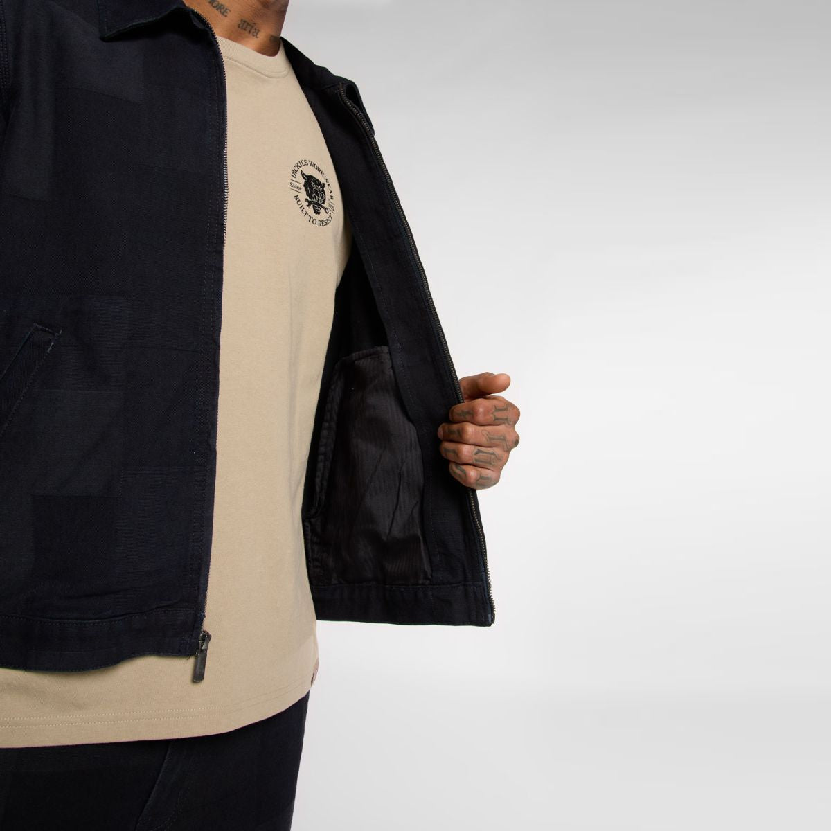 Giacca Eisenhower Jacquard Rinsed