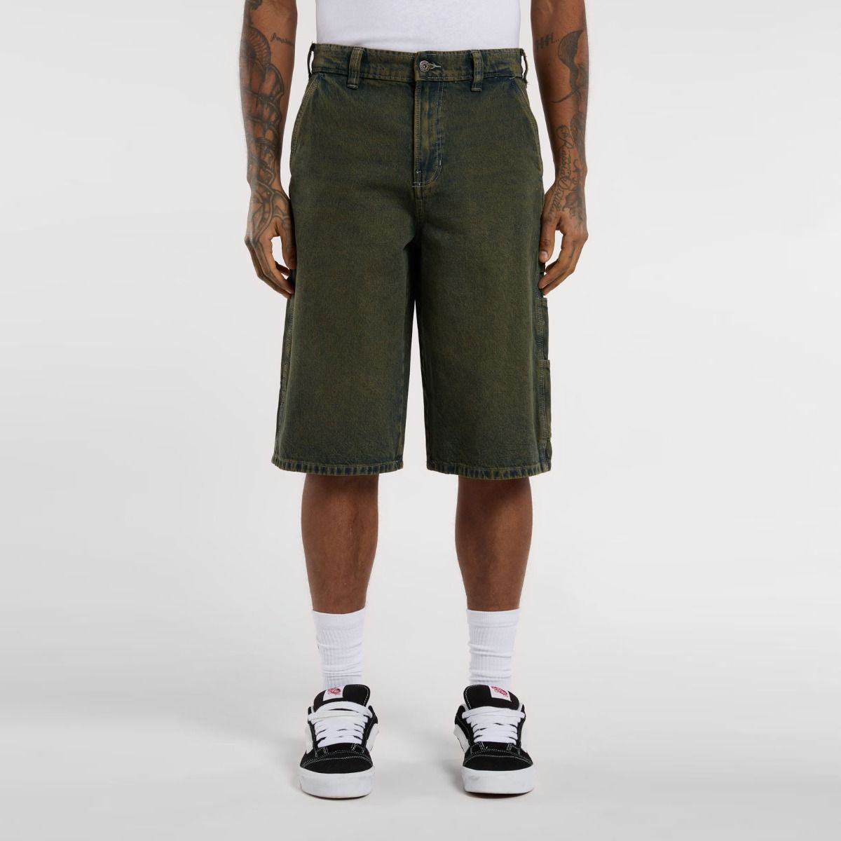 Jeans corti Painter Loose Denim Green Tone Fade