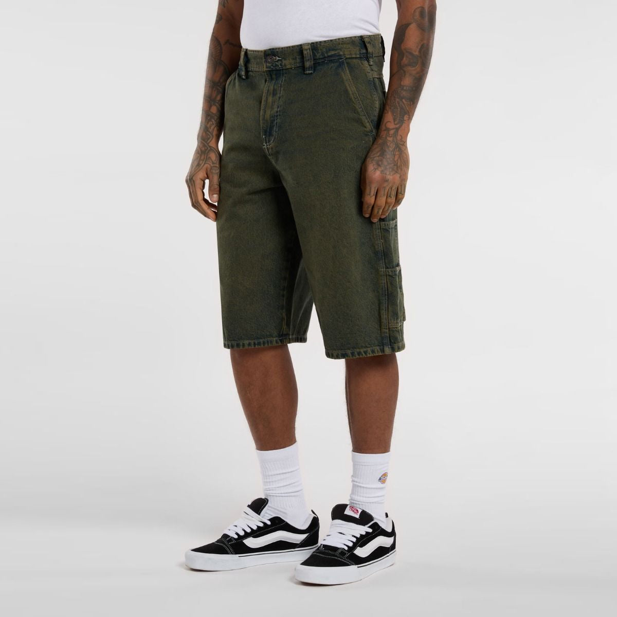Jeans corti Painter Loose Denim Green Tone Fade