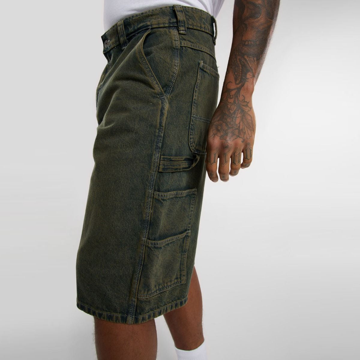 Jeans corti Painter Loose Denim Green Tone Fade