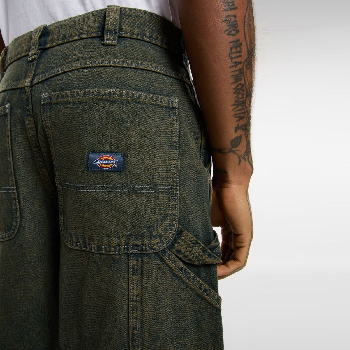 Jeans corti Painter Loose Denim Green Tone Fade