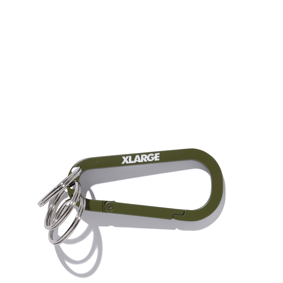 Portachiavi Slanted Logo Carabiner Olive