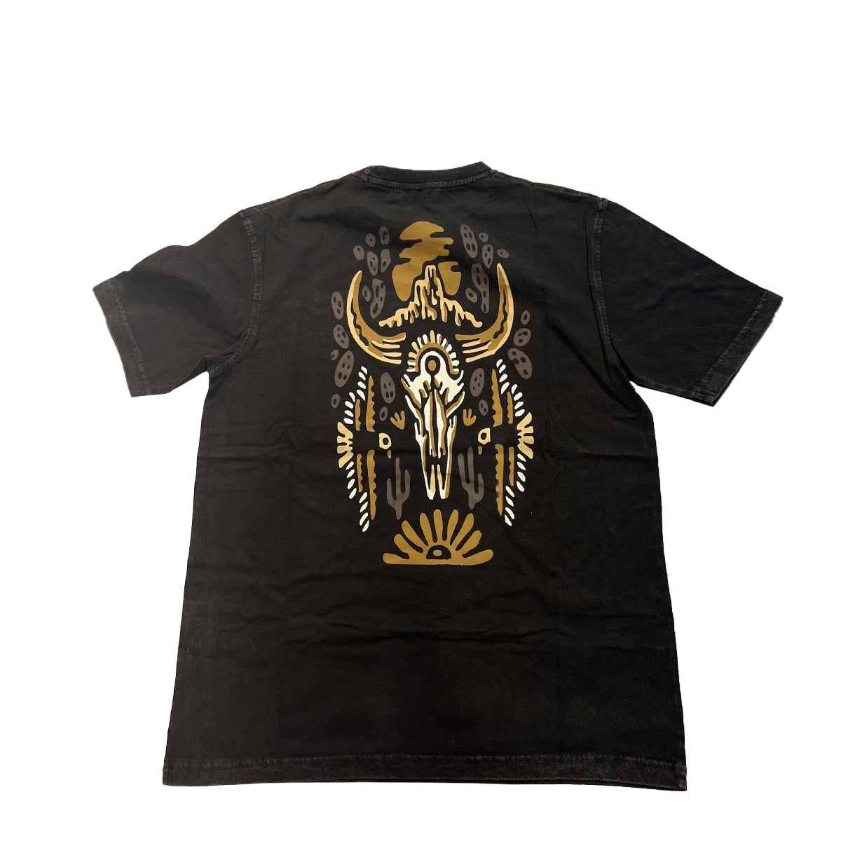 T-Shirt Skull Black Washed