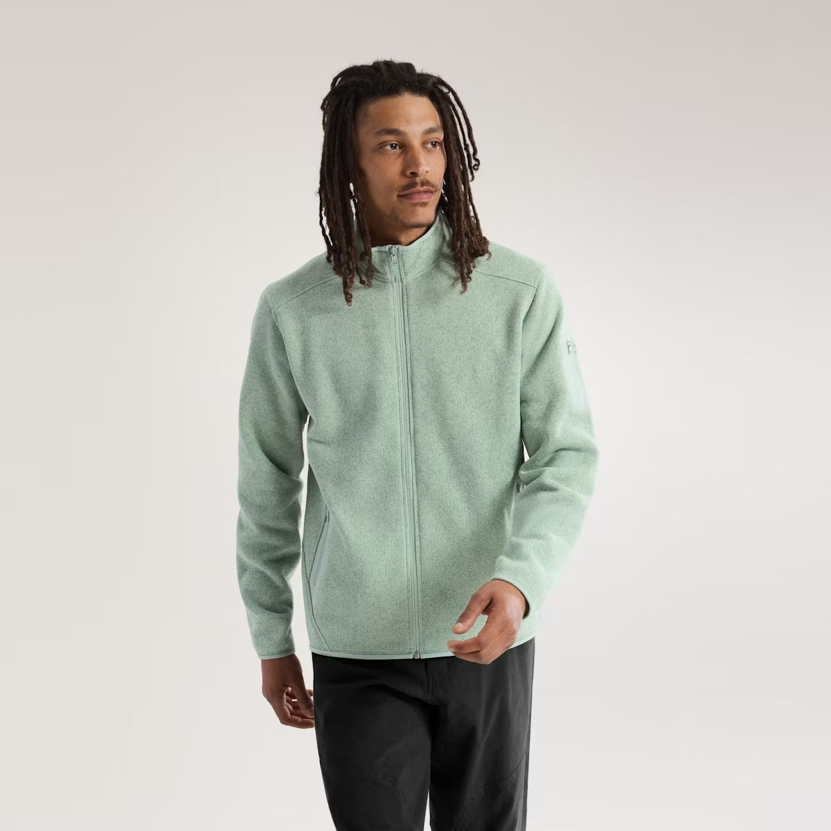 Felpa Covert Cardigan Stone Green Heather