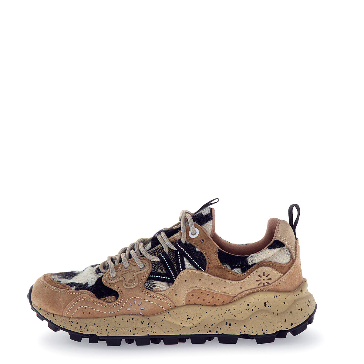 Sneaker Donna Yamano 3 Braids Cheques Mud Light Brown