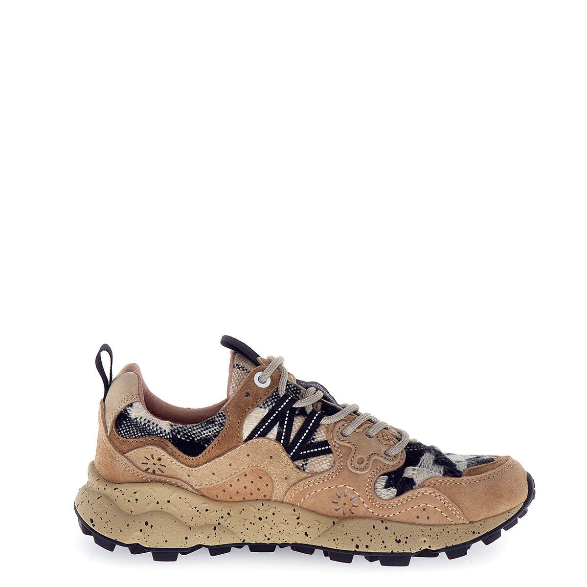 Sneaker Donna Yamano 3 Braids Cheques Mud Light Brown