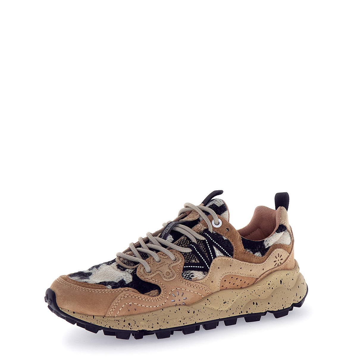Sneaker Donna Yamano 3 Braids Cheques Mud Light Brown