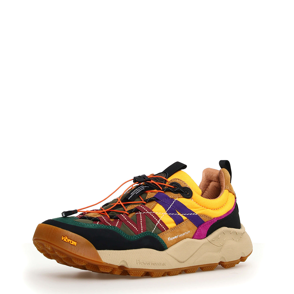 Sneakers Unisex Iwano 2 Black Cognac Yellow