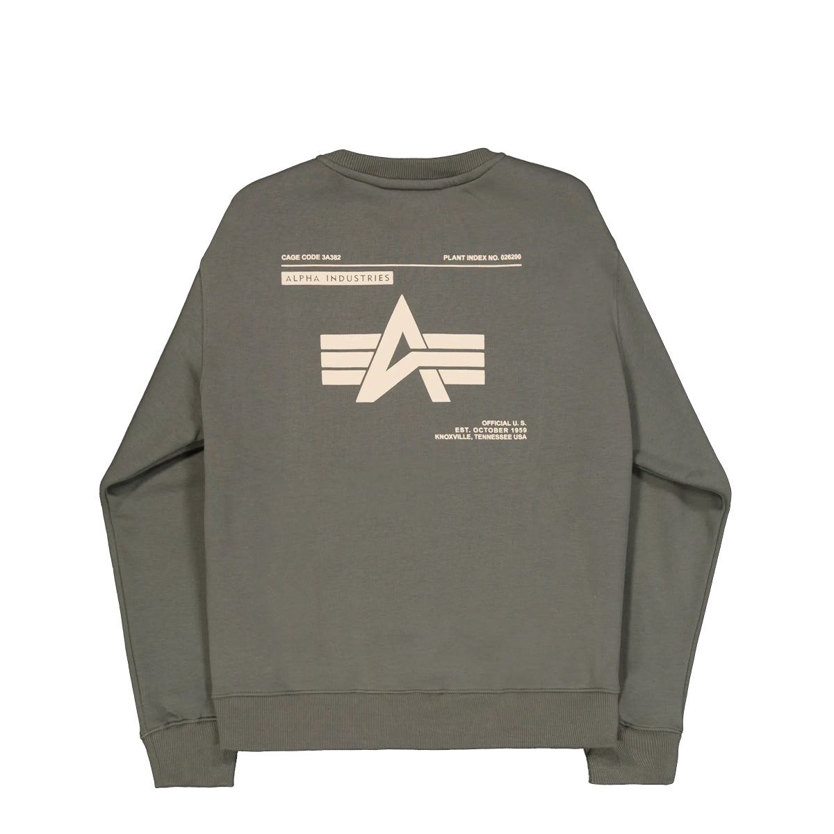 Felpa Label Backprint Dark Olive