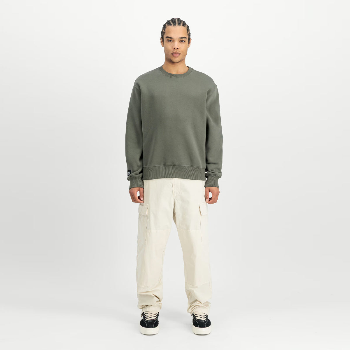Felpa Label Backprint Dark Olive