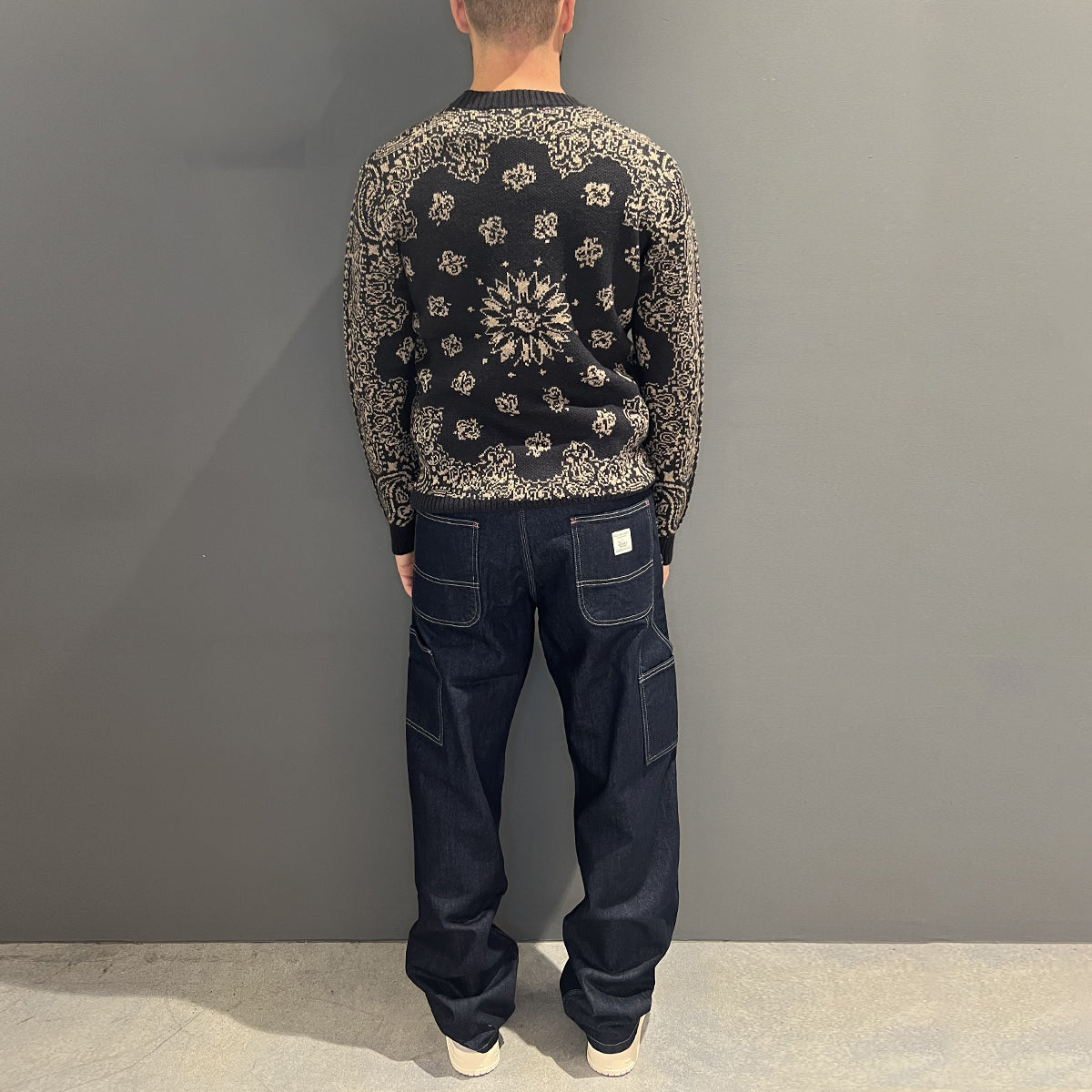 Maglione girocollo Bandana Navy