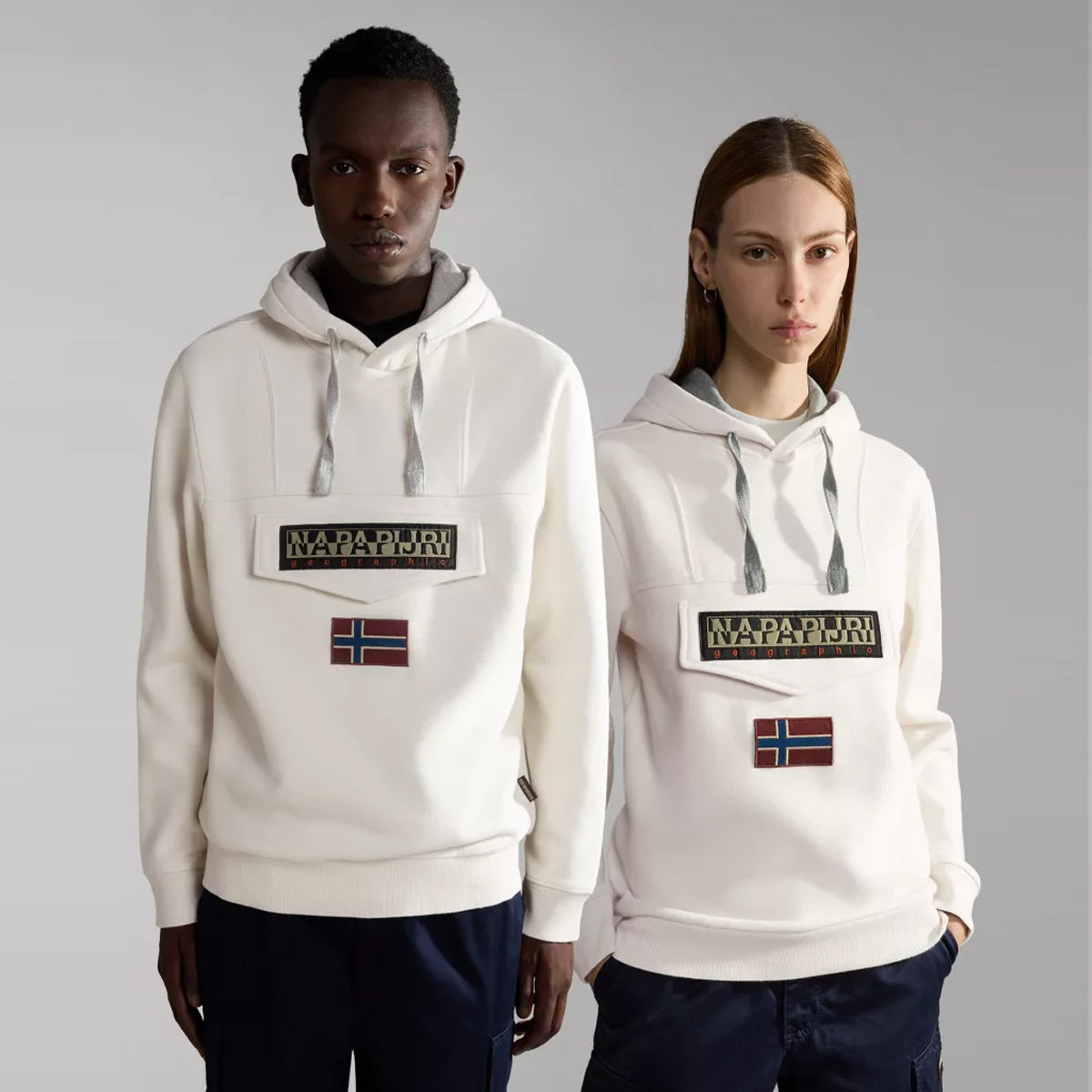 Felpa con cappuccio Burgee White Whisper