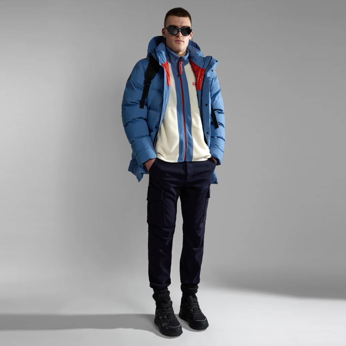 Felpa con zip Anderby Whitecap Gray