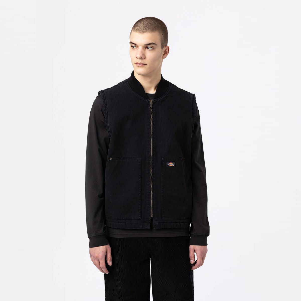 Gilet Duck Canvas Washed Black