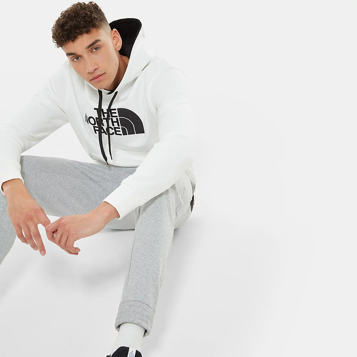 Felpa con cappuccio Drew Peak TNF White TNF Black