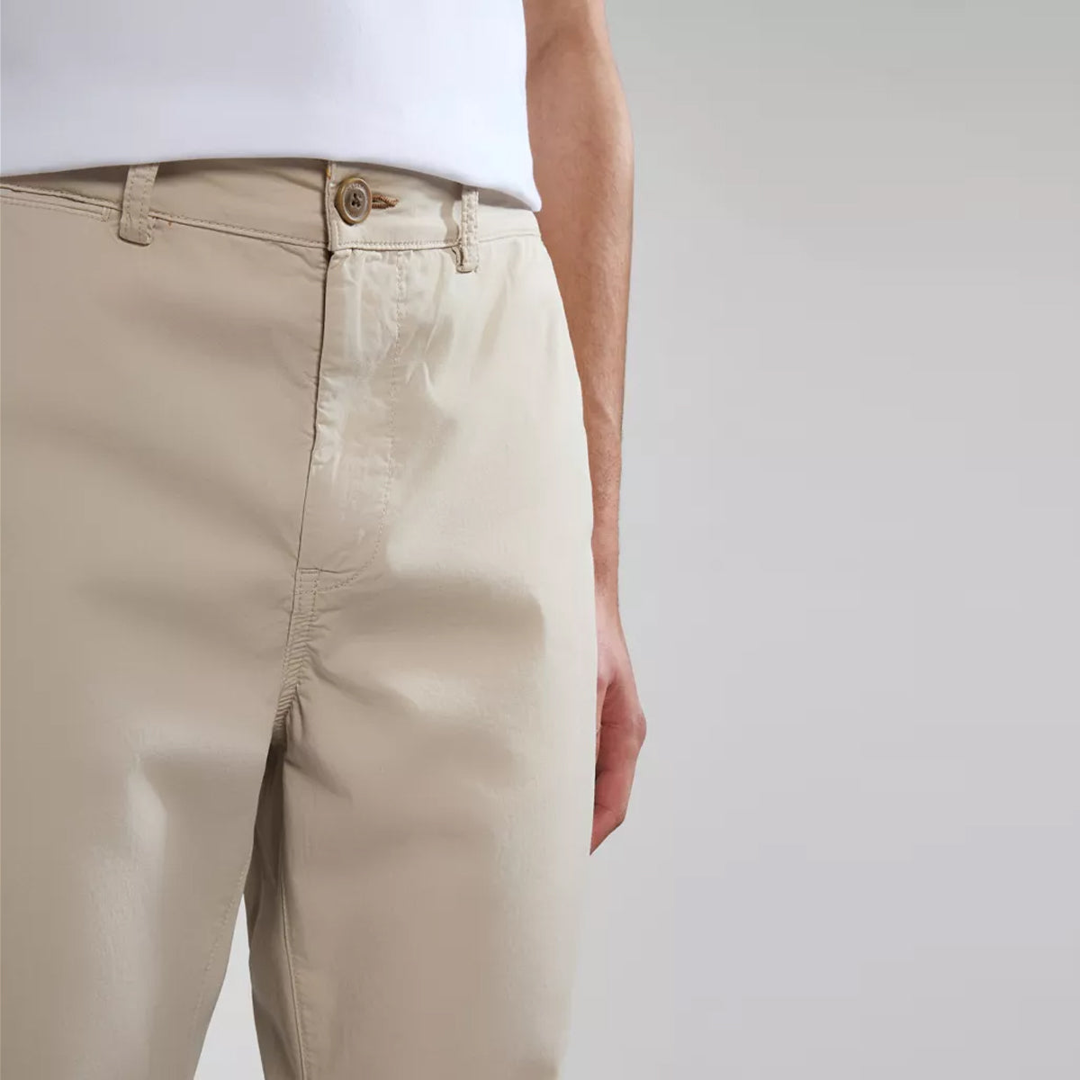 Pantaloni Chino Estivi Puyo Beige Silver