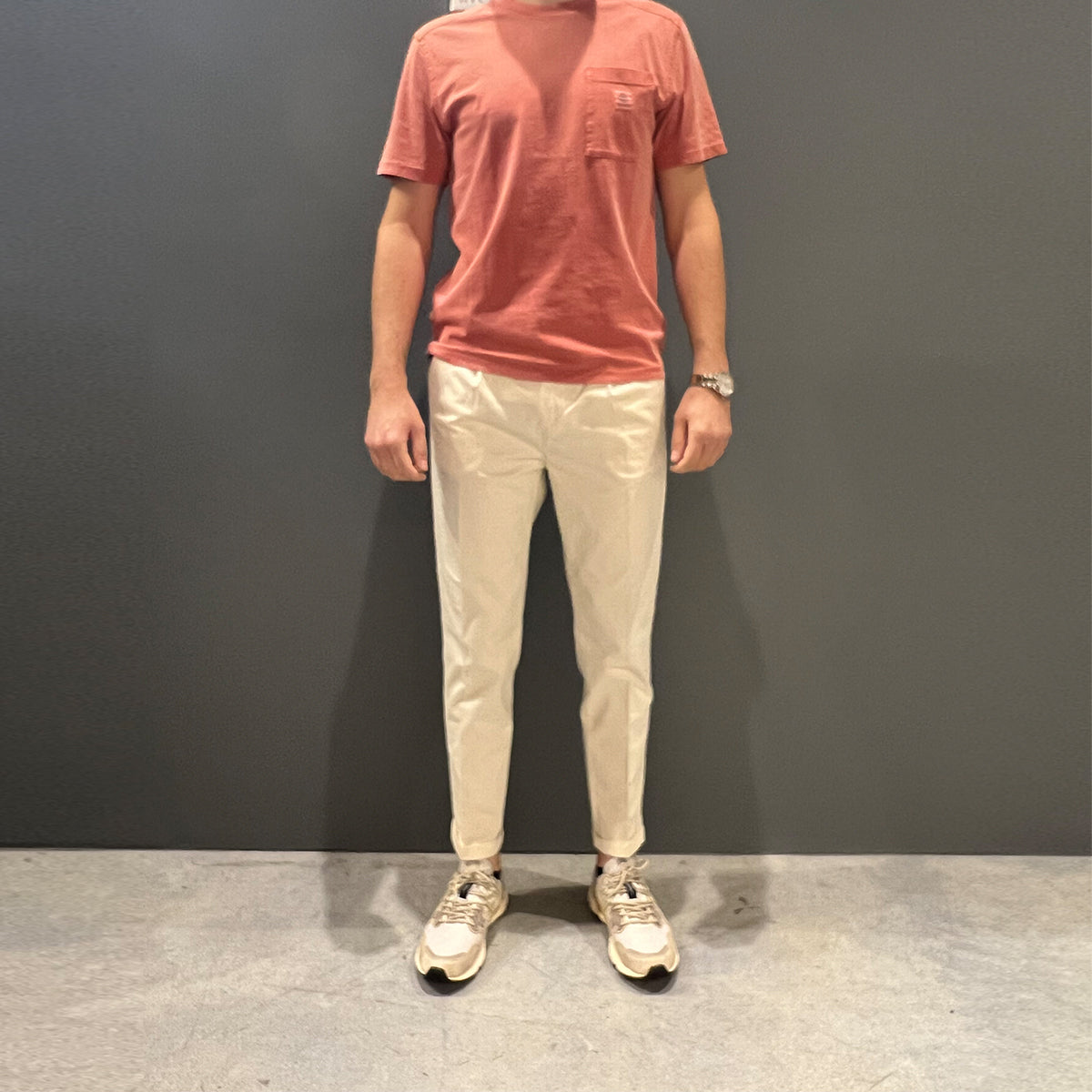 Pantaloni Alfred Chino Pinces Ivory