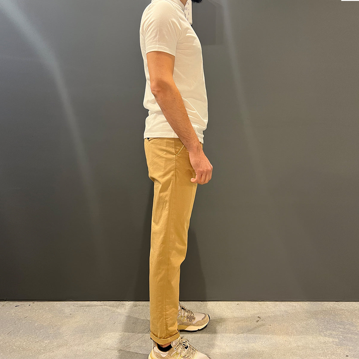 Pantaloni Alfred Chino Pinces Khaki