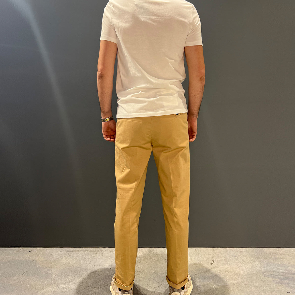 Pantaloni Alfred Chino Pinces Khaki